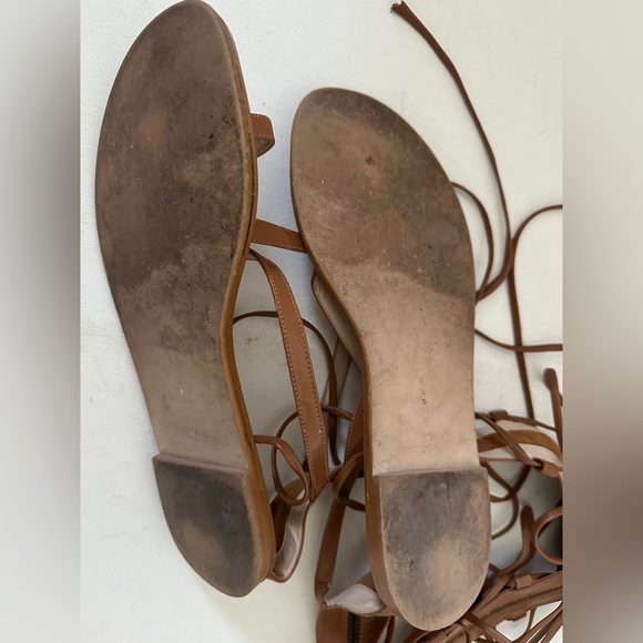 ZARA-tall Leather gladiator sandals - Picture 8 of 8